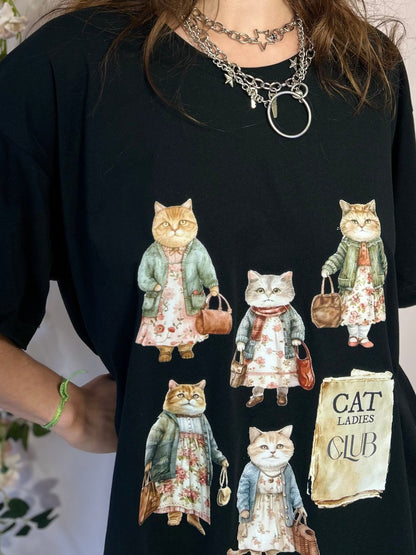 Remera “cat ladies club” preventa